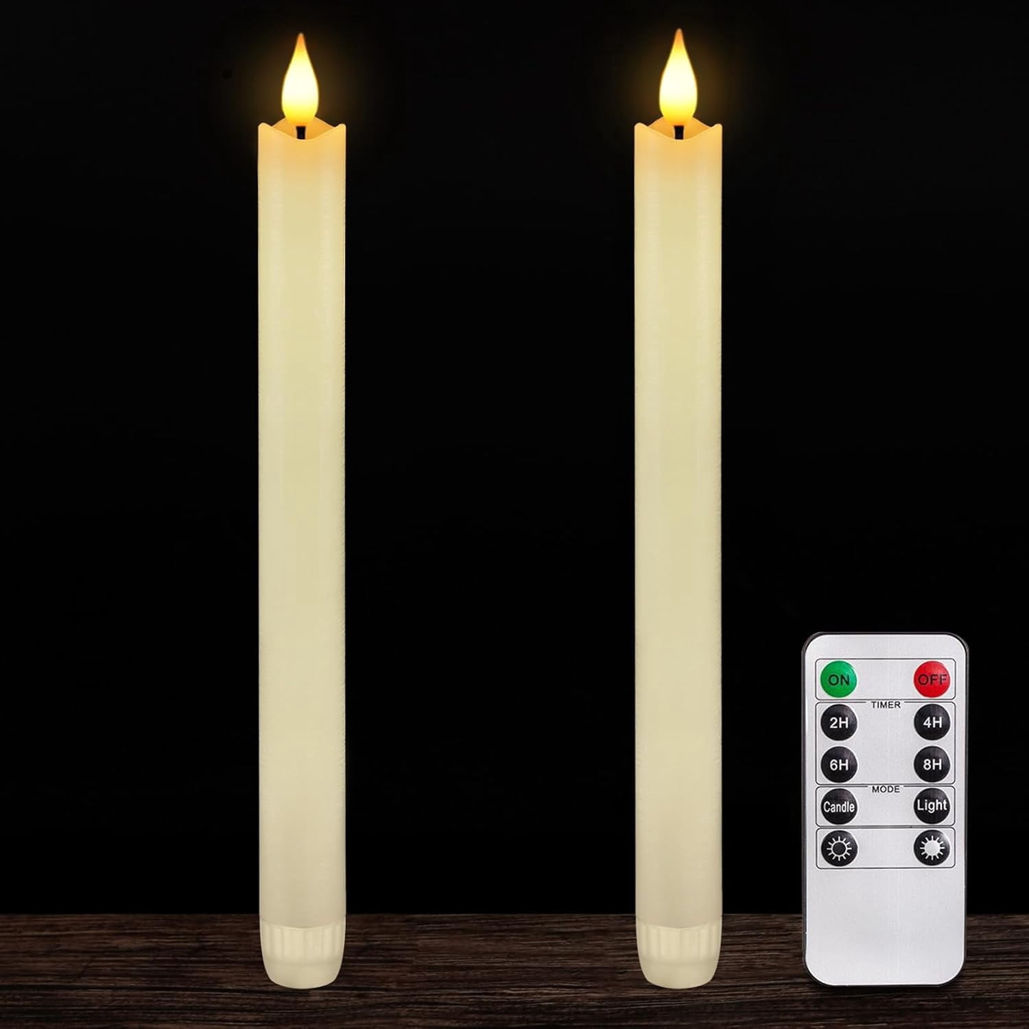 Flameless Taper Candles with Timer